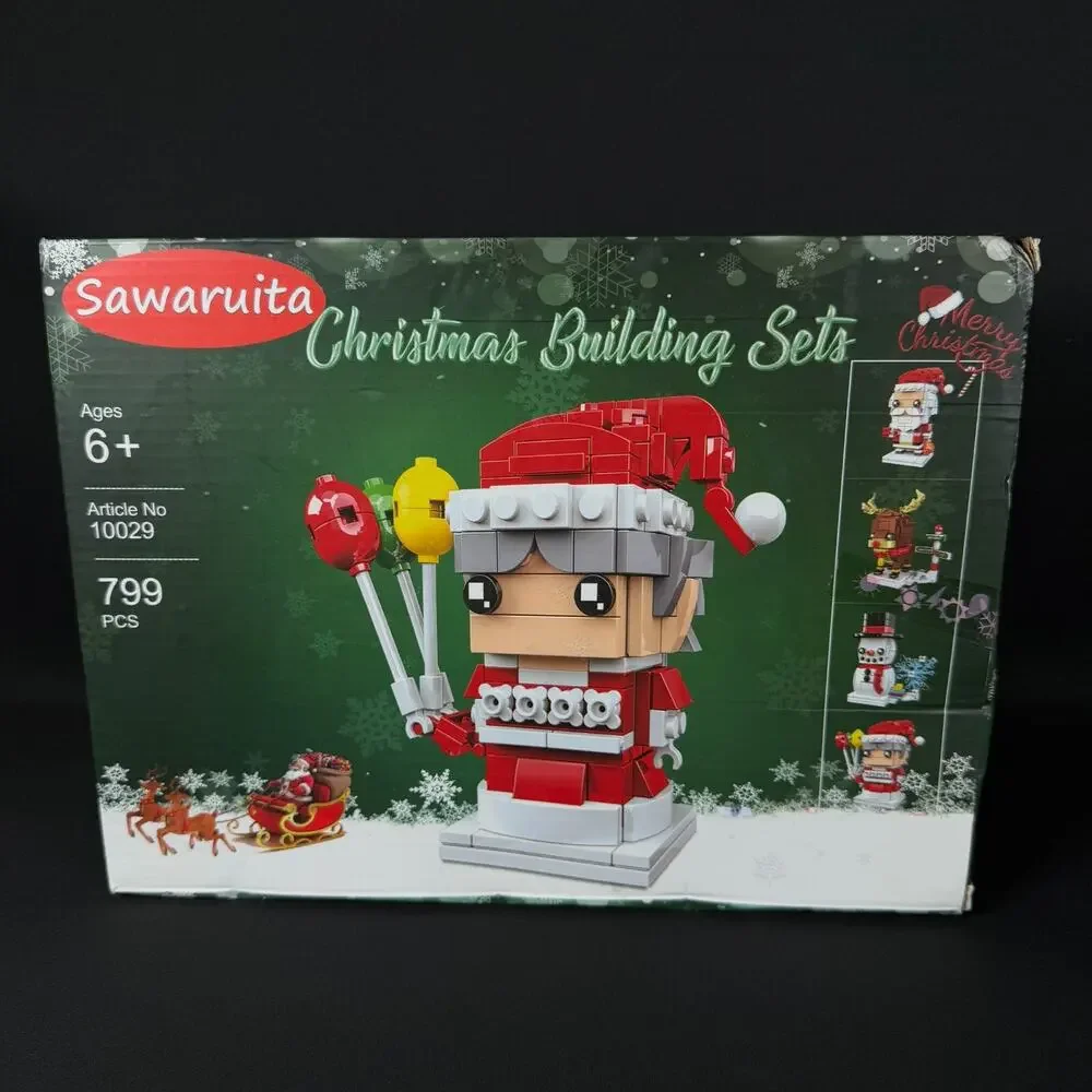 Christmas Building Sets,799Pcs Contain Christmas Mr. Mrs. Claus, Reindeer, Snowm